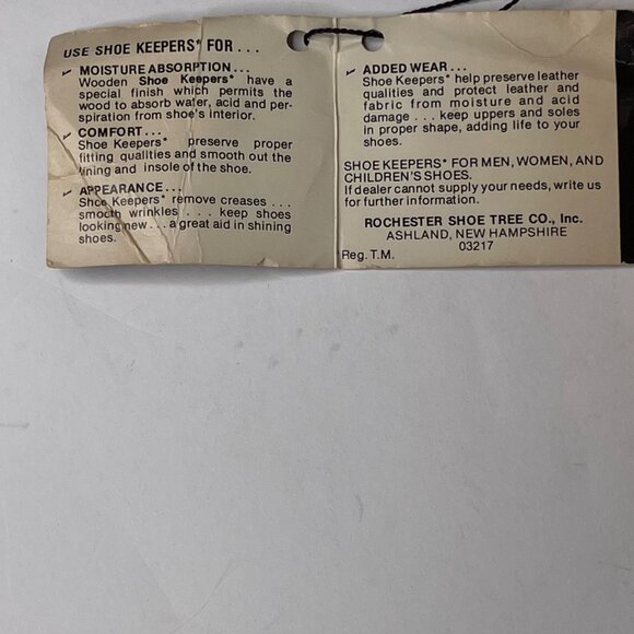 Rochester Shoe Tree Co. Shoe Keepers Cedar Adjustable Width #4 Shoe Trees - Picture 6 of 11